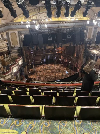 Victoria Palace Theatre Grand Circle H34 view from seat photo