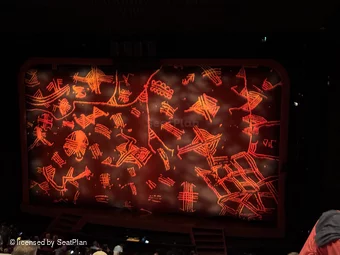 Minskoff Theatre Mezzanine F139 view from seat photo