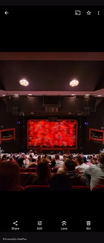 Minskoff Theatre Mezzanine L129 view from seat photo