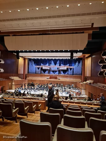 Royal Festival Hall Rear Stalls JJ13 view from seat photo