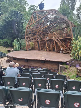 Regent's Park Open Air Theatre Lower Left H4 view from seat photo