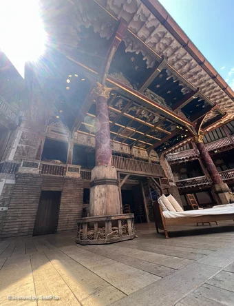 Shakespeare's Globe Theatre Yard Standing A29 view from seat photo