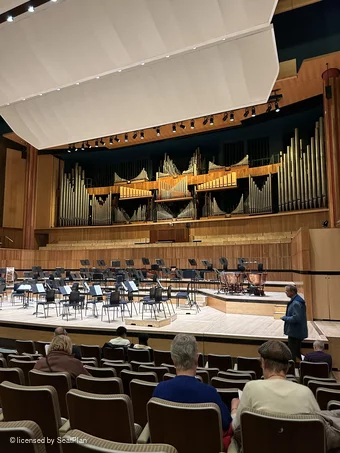 Royal Festival Hall Front Stalls J3 view from seat photo