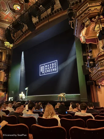 Belasco Theatre Orchestra K14 view from seat photo