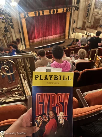 Majestic Theatre Rear Mezzanine E9 view from seat photo