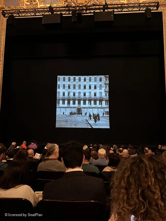 Longacre Theatre Orchestra M106 view from seat photo