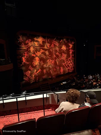 Minskoff Theatre Mezzanine DD11 view from seat photo
