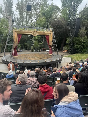 Regent's Park Open Air Theatre Upper Centre R56 view from seat photo