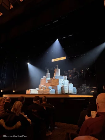 Longacre Theatre Orchestra F1 view from seat photo