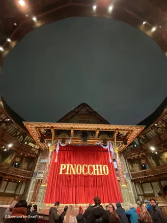 Shakespeare's Globe Theatre Yard Standing A1 view from seat photo