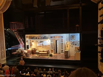 James Earl Jones Theatre Mezzanine C4 view from seat photo