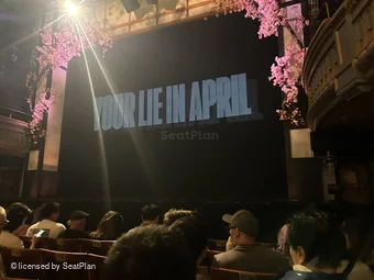 Harold Pinter Theatre Stalls G3 view from seat photo