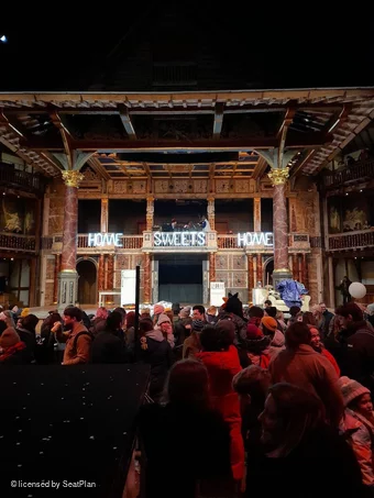 Shakespeare's Globe Theatre Lower Gallery - Bay H A27 view from seat photo