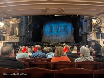 Gielgud Theatre Stalls Q9 view from seat photo