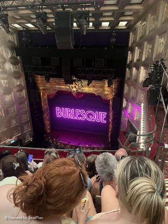 Savoy Theatre Upper Circle E1 view from seat photo