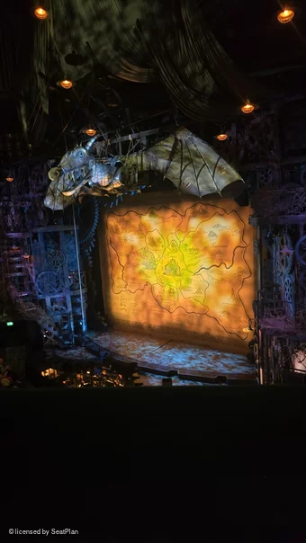 Apollo Victoria Theatre Dress Circle A7 view from seat photo