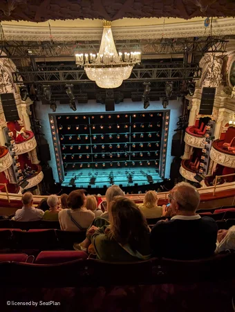Shaftesbury Theatre Grand Circle F19 view from seat photo