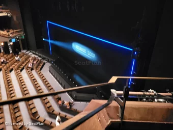Barbican Theatre Upper Circle BB1 view from seat photo