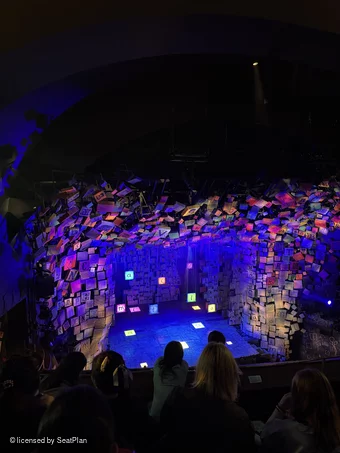 Cambridge Theatre Upper Circle D28 view from seat photo