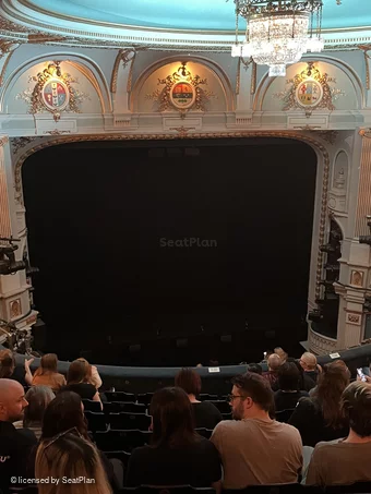 Ambassadors Theatre Circle J13 view from seat photo