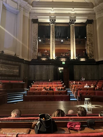 London County Hall Courtroom Stalls D79 view from seat photo