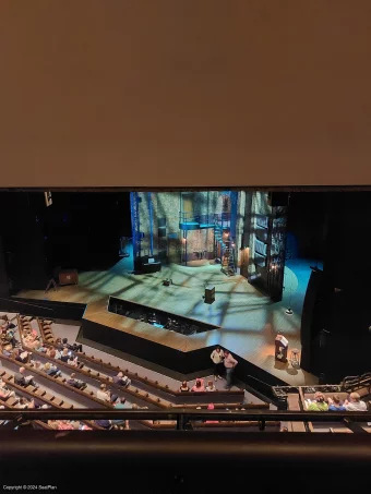 Barbican Theatre Upper Circle B12 view from seat photo