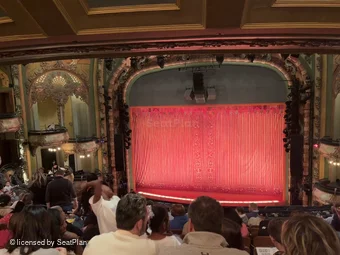 New Amsterdam Theatre Mezzanine LL101 view from seat photo