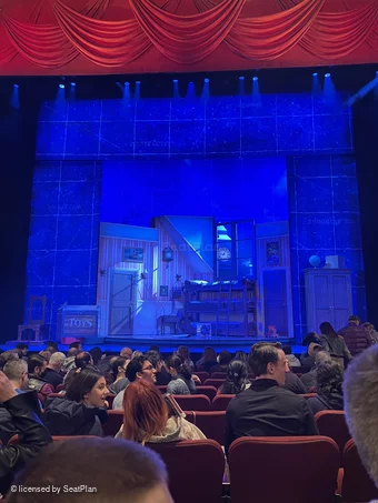 Barrymore Theatre Orchestra H109 view from seat photo