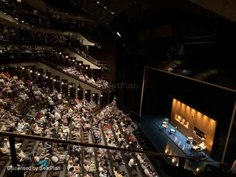 Barbican Theatre Upper Circle DD2 view from seat photo