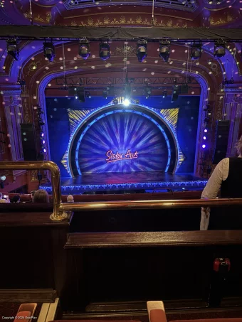 Dominion Theatre Circle J28 view from seat photo