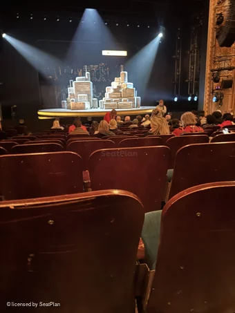 Longacre Theatre Orchestra N114 view from seat photo