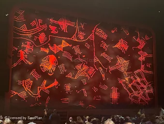 Minskoff Theatre Orchestra R1 view from seat photo