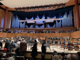 Royal Festival Hall Front Stalls E16 view from seat photo