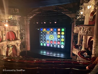 Shaftesbury Theatre Royal Circle F6 view from seat photo