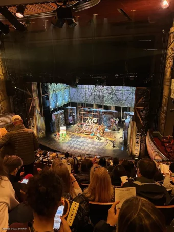 Stephen Sondheim Theatre Mezzanine JJ8 view from seat photo