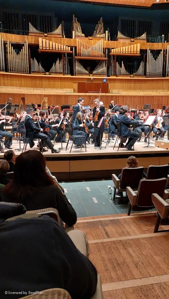 Royal Festival Hall Front Stalls F28 view from seat photo
