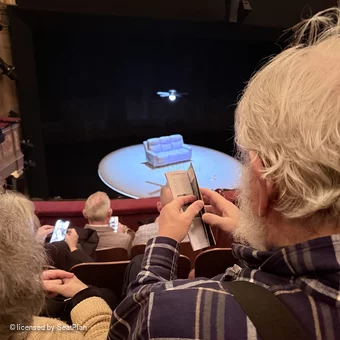Booth Theatre Mezzanine D5 view from seat photo
