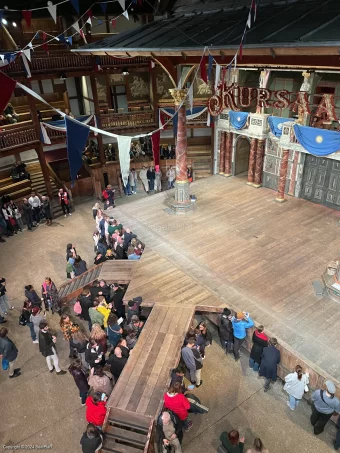 Shakespeare's Globe Theatre Upper Gallery - Bay E E5 view from seat photo