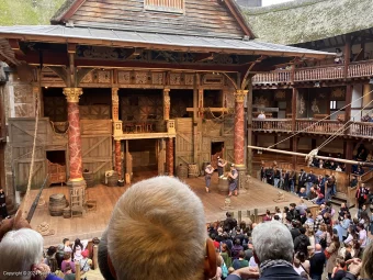 Shakespeare's Globe Theatre Middle Gallery - Bay J C32 view from seat photo