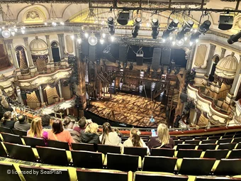 Victoria Palace Theatre Grand Circle J11 view from seat photo