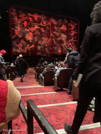 Minskoff Theatre Orchestra S1 view from seat photo