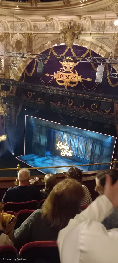London Coliseum Balcony E1 view from seat photo
