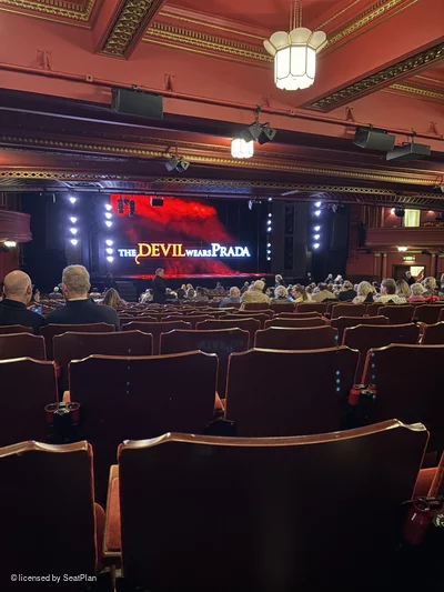 Dominion Theatre Stalls ZZ43 view from seat photo
