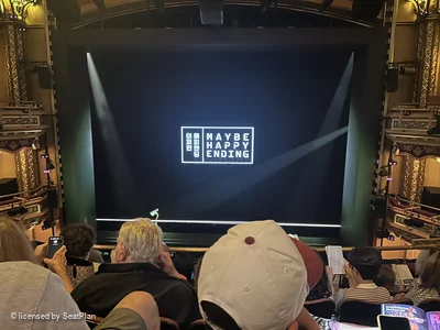Belasco Theatre Mezzanine E109 view from seat photo