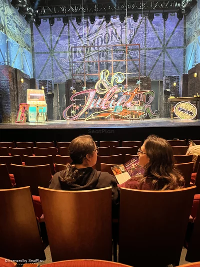 Stephen Sondheim Theatre Orchestra G109 view from seat photo