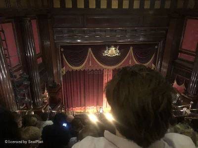 St Martin's Theatre Upper Circle F5 view from seat photo