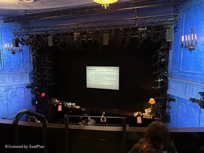 Hayes Theater Mezzanine C2 view from seat photo