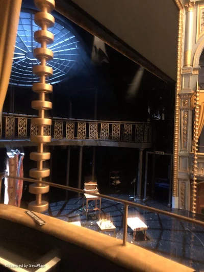 Harold Pinter Theatre Dress Circle Box A2 view from seat photo