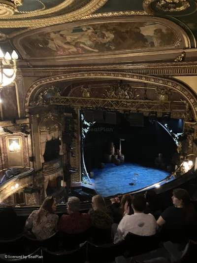 Theatre Royal Haymarket Upper Circle E1 view from seat photo
