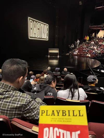 Vivian Beaumont Theater Orchestra J108 view from seat photo